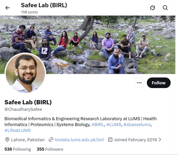 Safee Lab (BIRL) profile on X